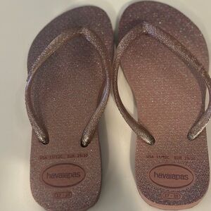 Havaianas Sparkle Pink Sandals 11C
